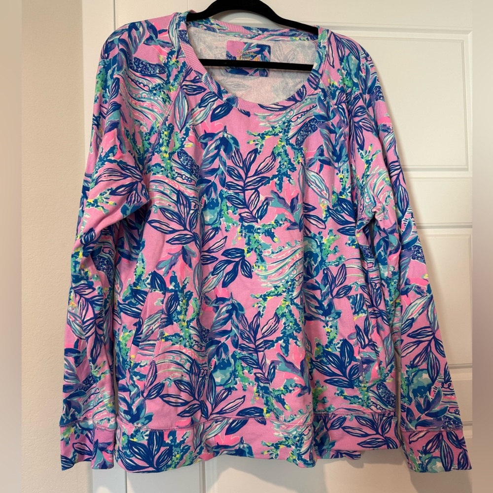Lilly Pulitzer Luxletic Beach Comber Pullover size XXL